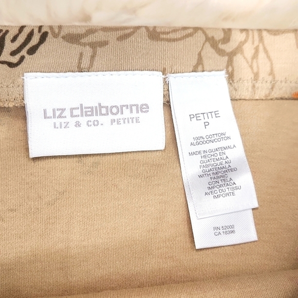 Vintage 90's Liz Claiborne Cotton Floral Midi Skirt - Picture 3 of 4